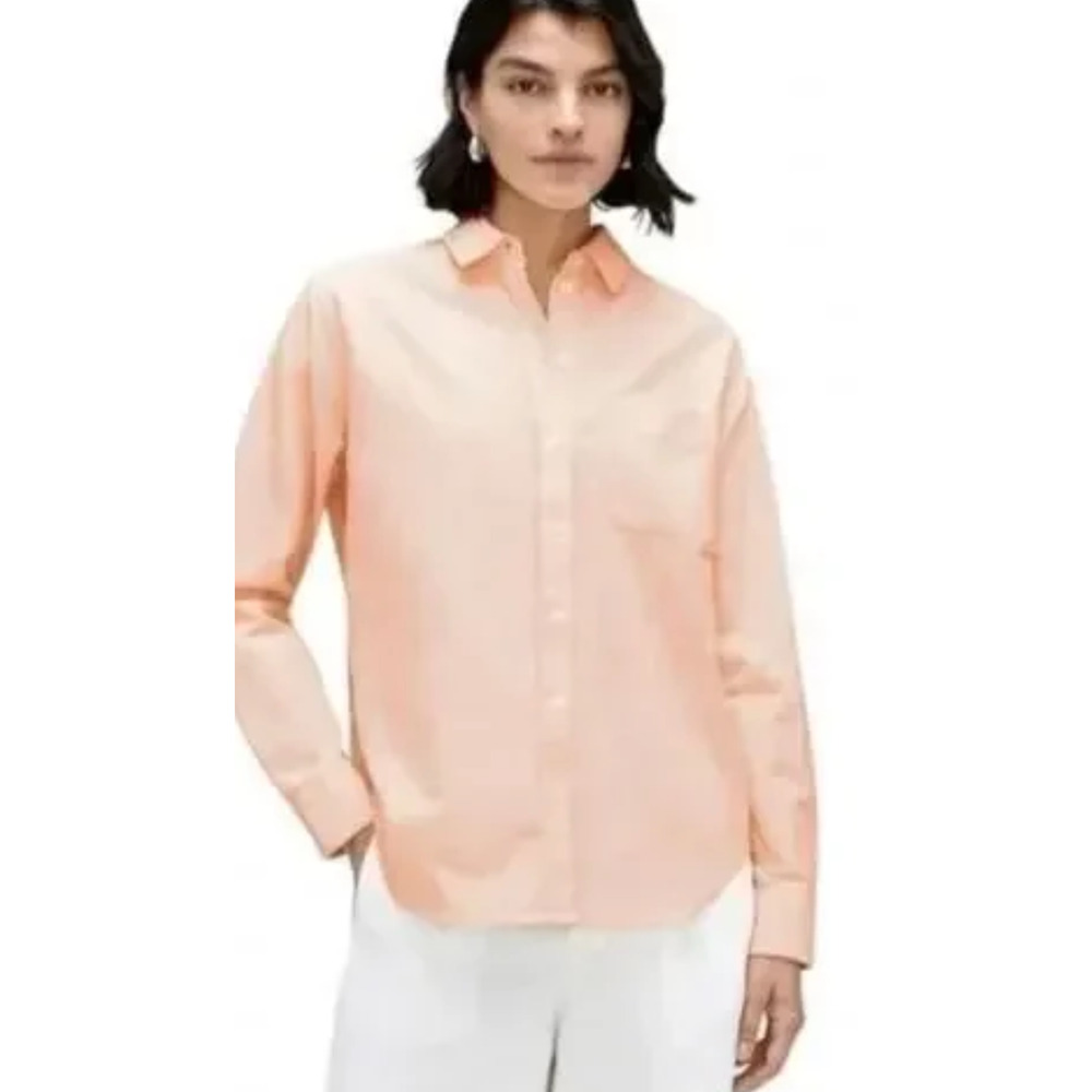 Everlane Organic Cotton Oxford Shirt Womens Size 2 Apricot